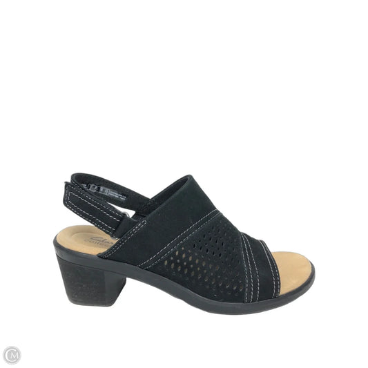 Sandals Heels Block By Clarks In Black, Size: 7.5