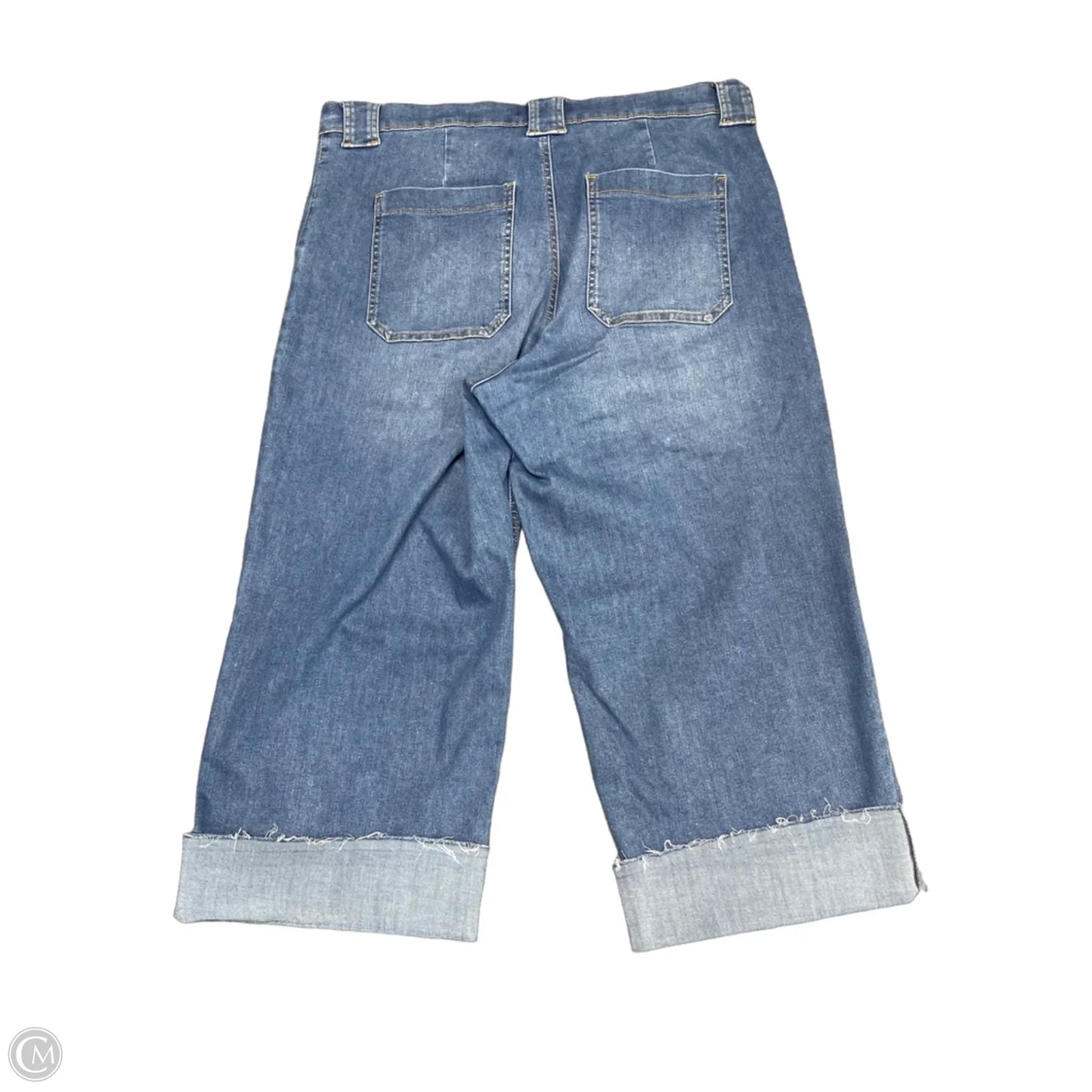 Jeans Cropped By Code Blue In Blue Denim, Size: 16