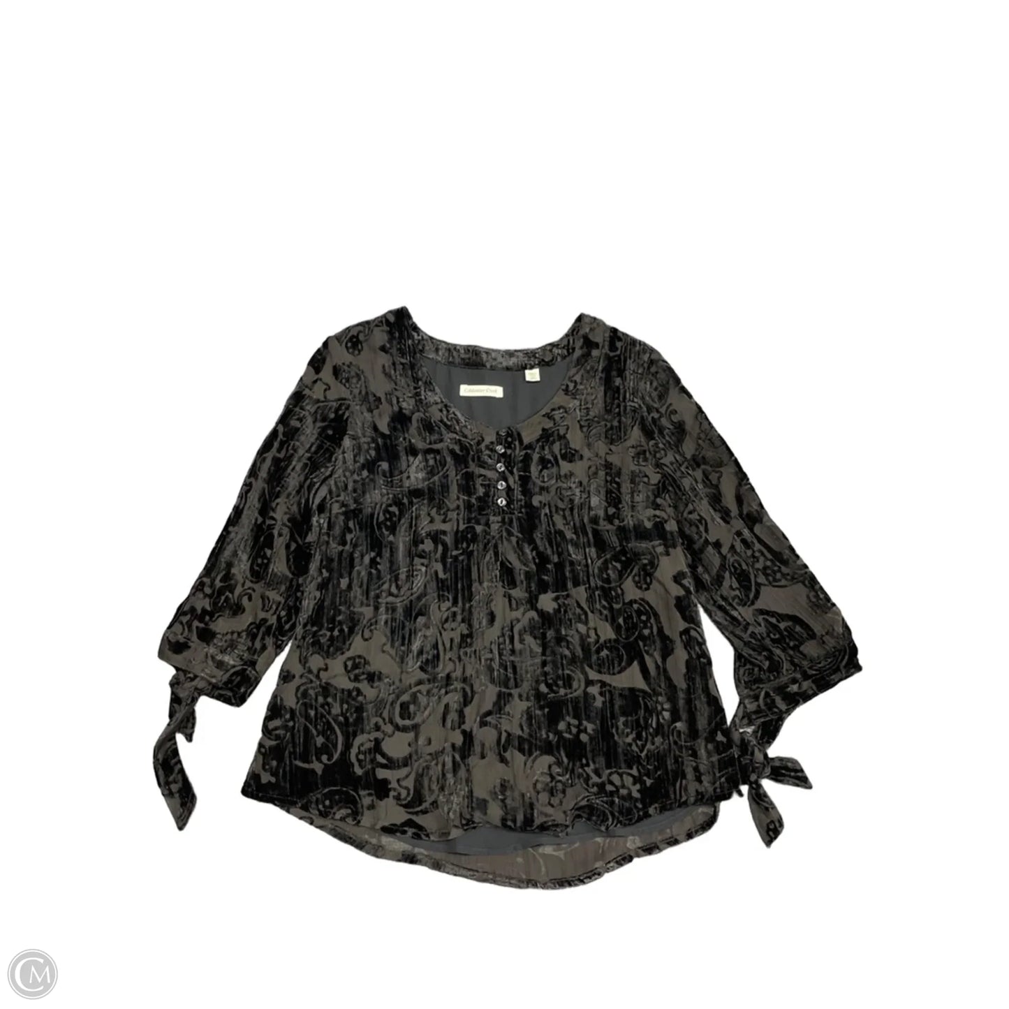 Top Long Sleeve By Coldwater Creek In Black, Size: M