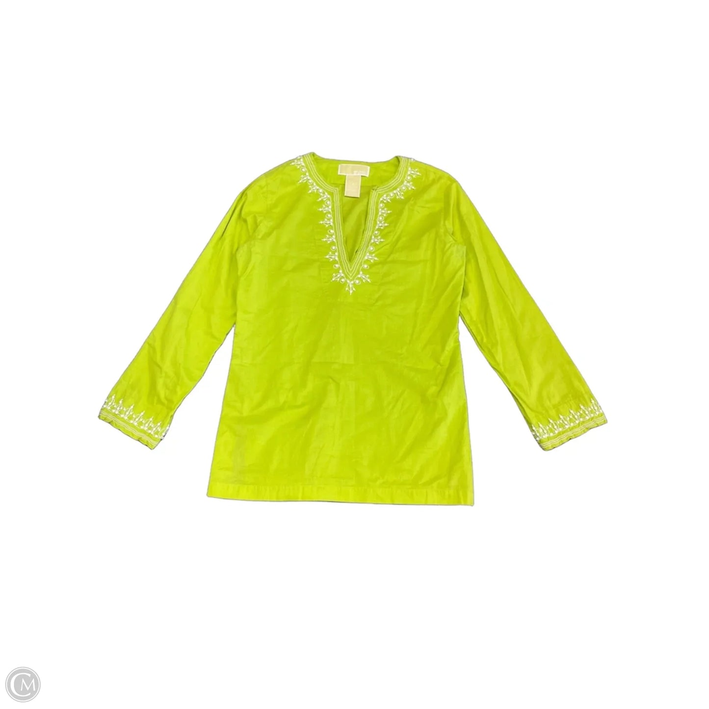Tunic Long Sleeve By Michael By Michael Kors In Green, Size: M