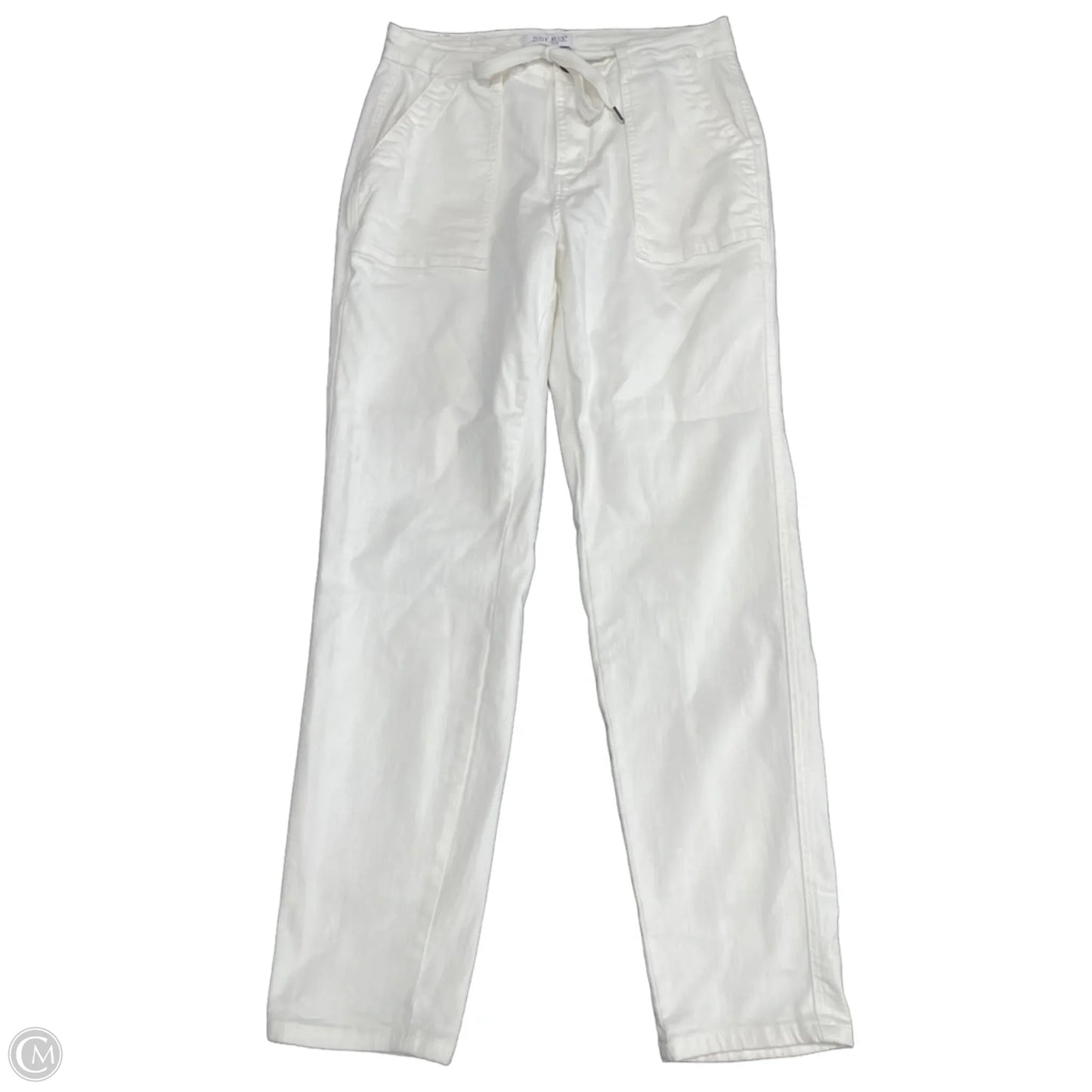 Jeans Straight By Judy Blue In White Denim, Size: 10