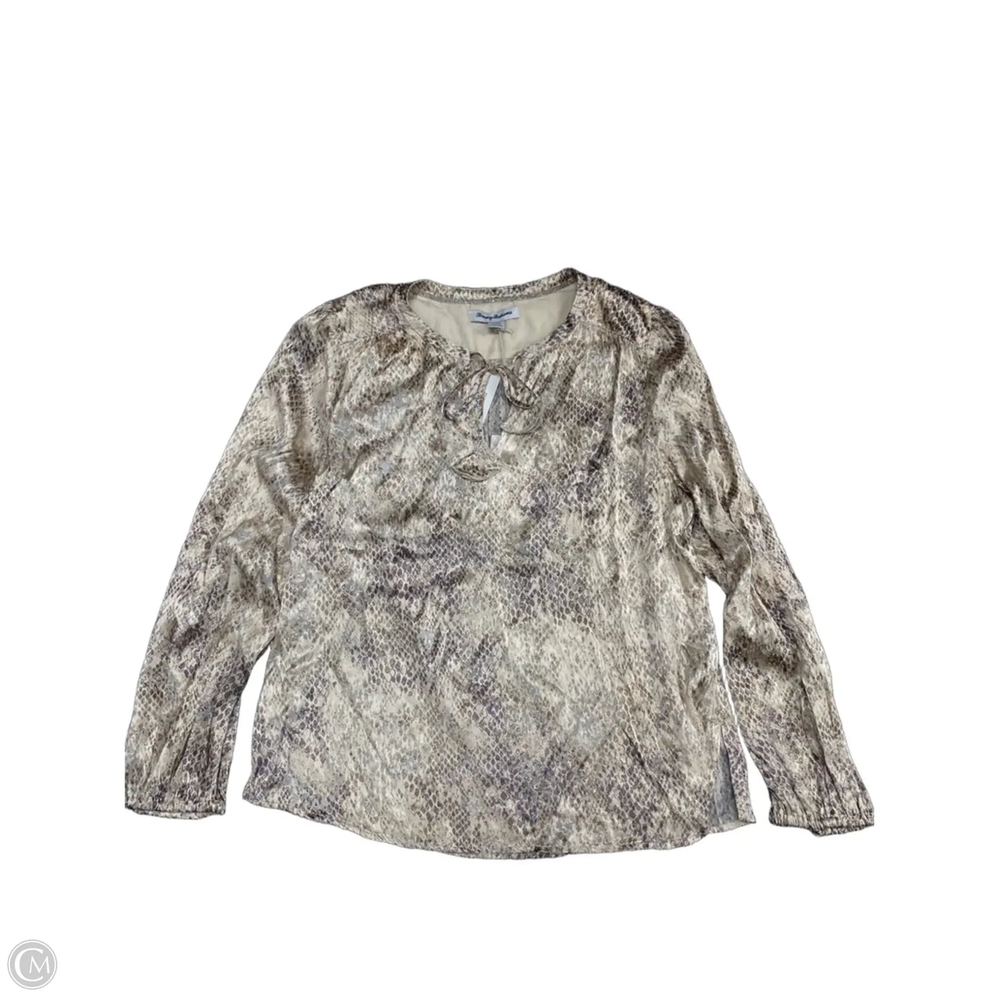 Top Long Sleeve By Tommy Bahama In Cream, Size: M