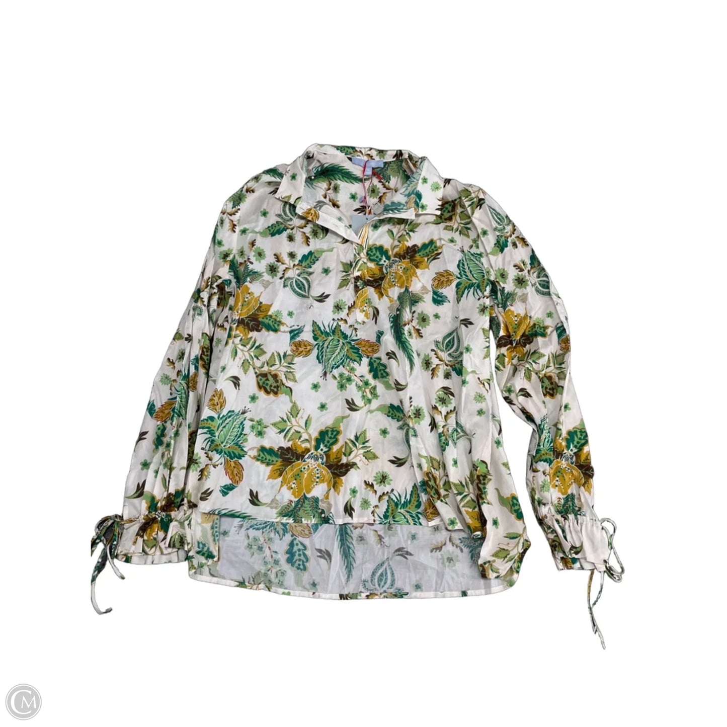 Top Long Sleeve By Antonio Melani In Green & White, Size: Xl