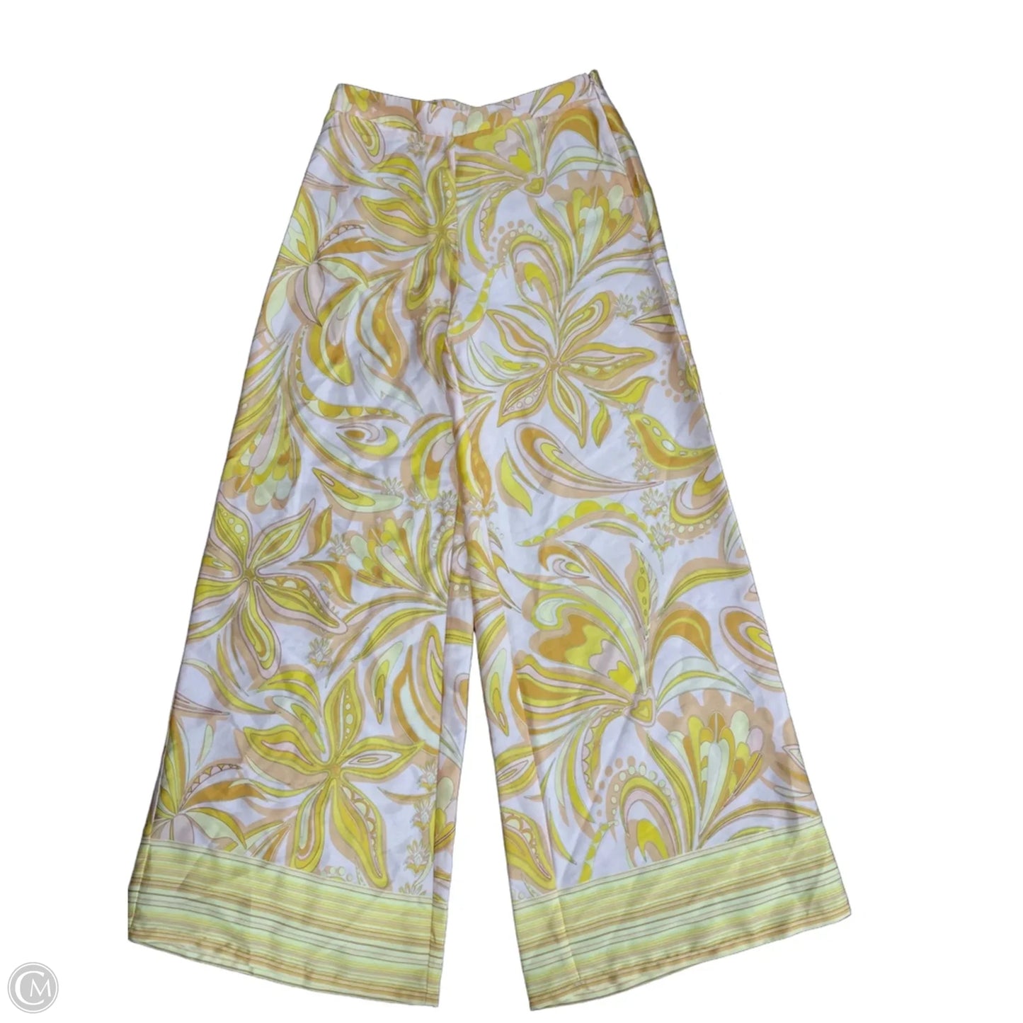 Pants Wide Leg By Antonio Melani In Pink & Yellow, Size: 4