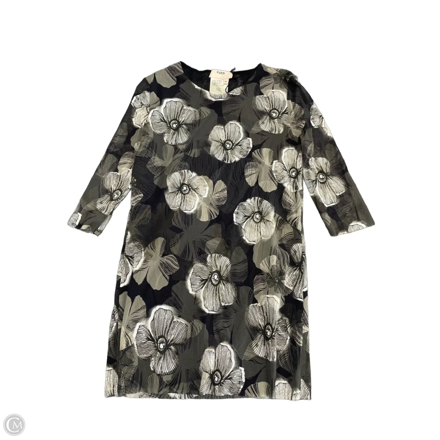 Top Short Sleeve By Cmb In Black & Grey, Size: Xl