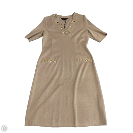 Dress Casual Midi By Ming Wang In Beige, Size: Xs