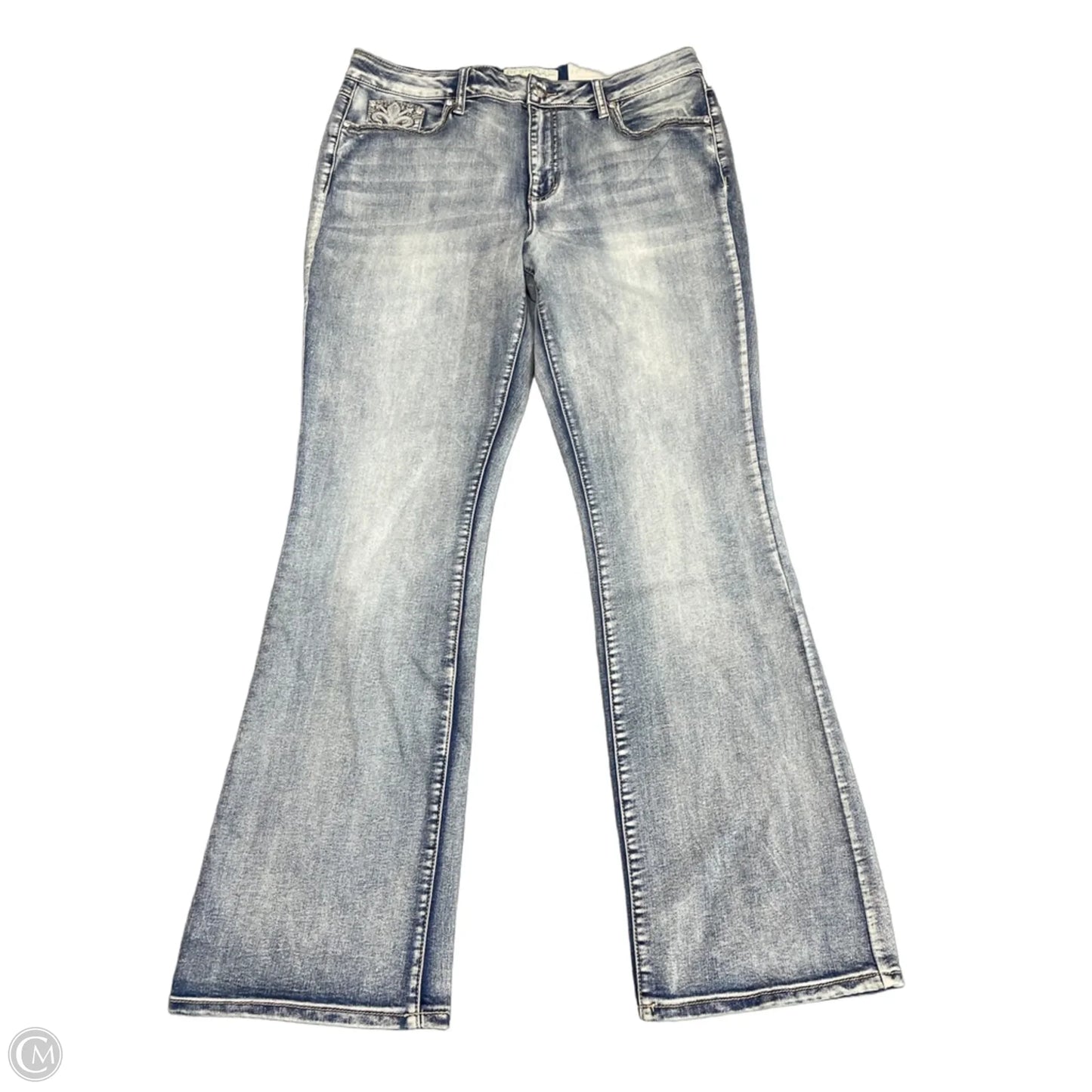 Jeans Straight By Cato In Blue Denim, Size: 14