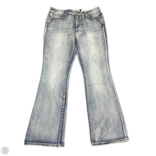Jeans Straight By Cato In Blue Denim, Size: 14