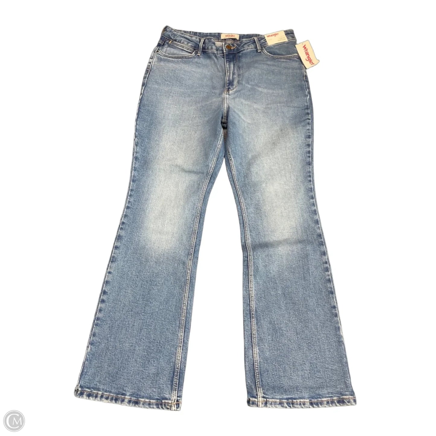 Jeans Boot Cut By Wrangler In Blue Denim, Size: 14
