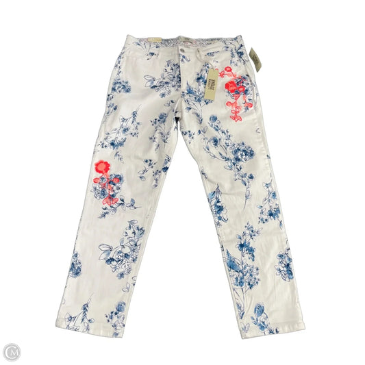 Jeans Straight By Vintage America In Blue & White, Size: 14