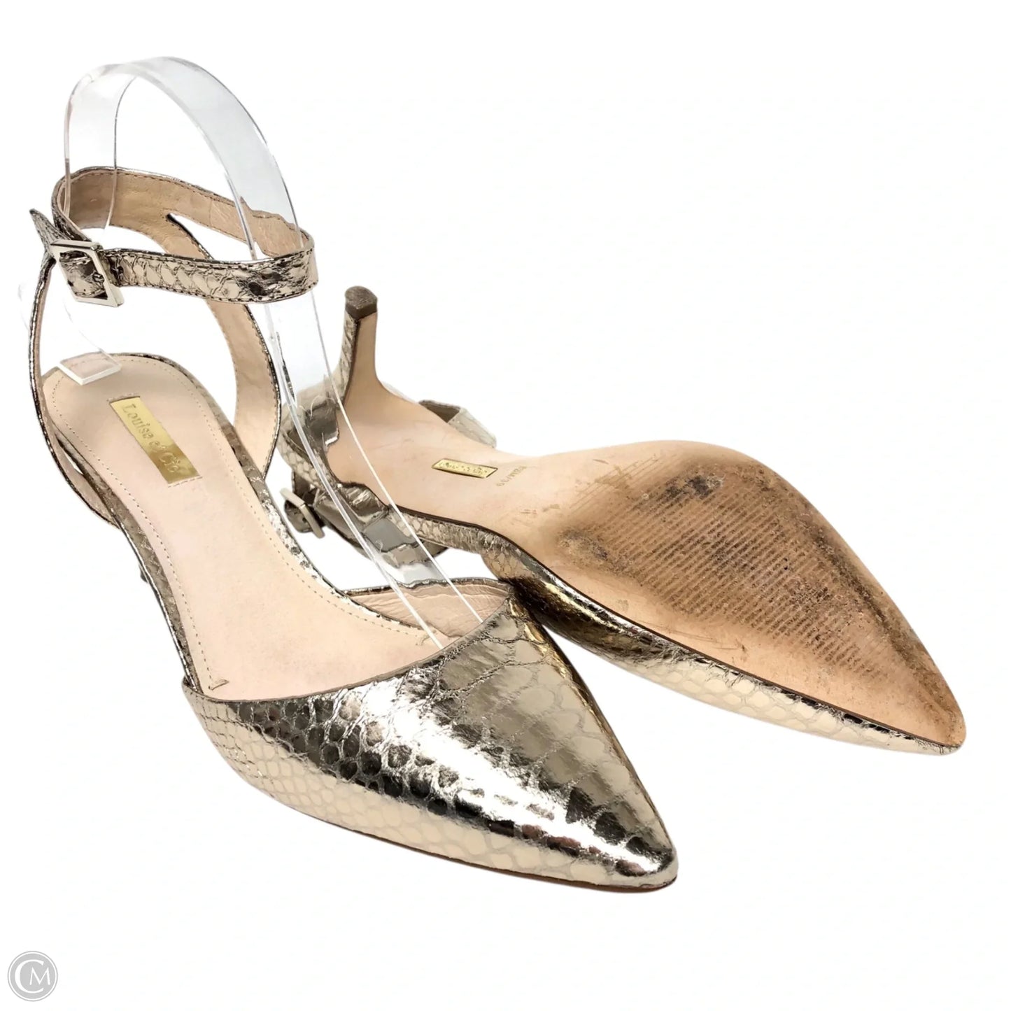 Sandals Heels Kitten By Louise Et Cie In Rose Gold, Size: 8.5