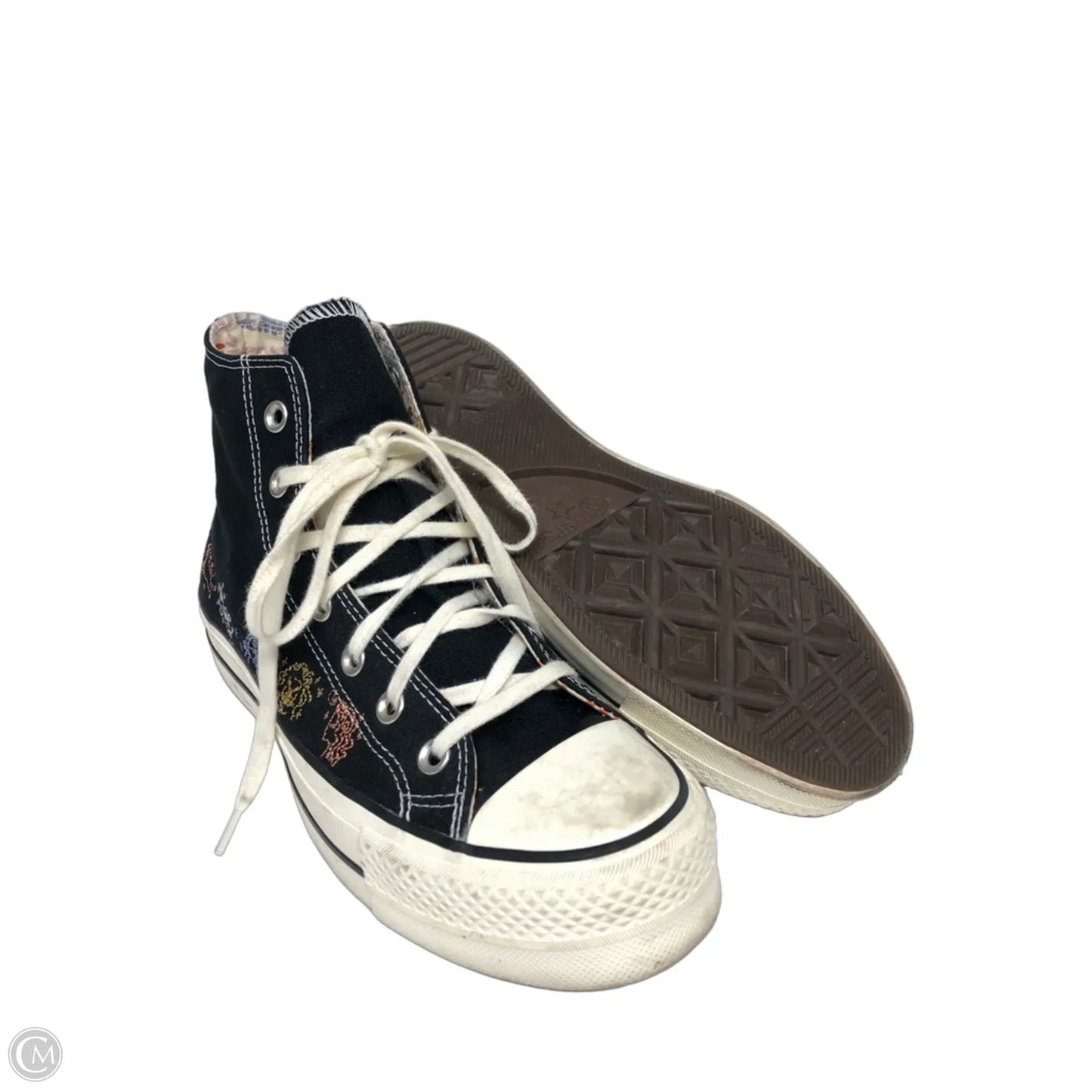 Shoes Sneakers Platform By Converse In Black & White, Size: 8.5
