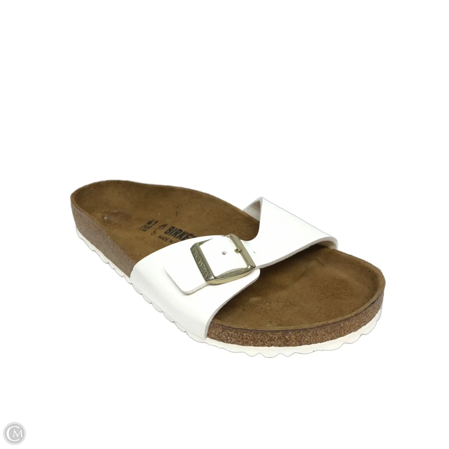 Sandals Flats By Birkenstock In White, Size: 10