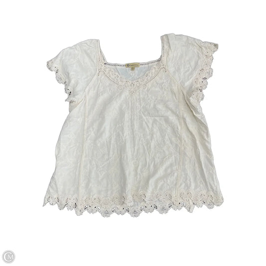 Top Short Sleeve By Democracy In Cream, Size: S
