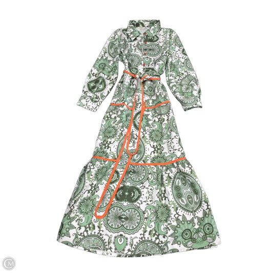 Dress Casual Midi By Sunday Up In Green & White, Size: S