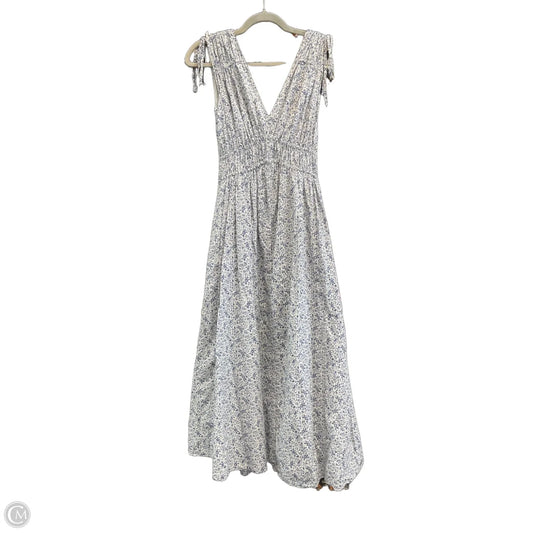 Dress Casual Midi By Madewell In Blue & Grey, Size: Xxs
