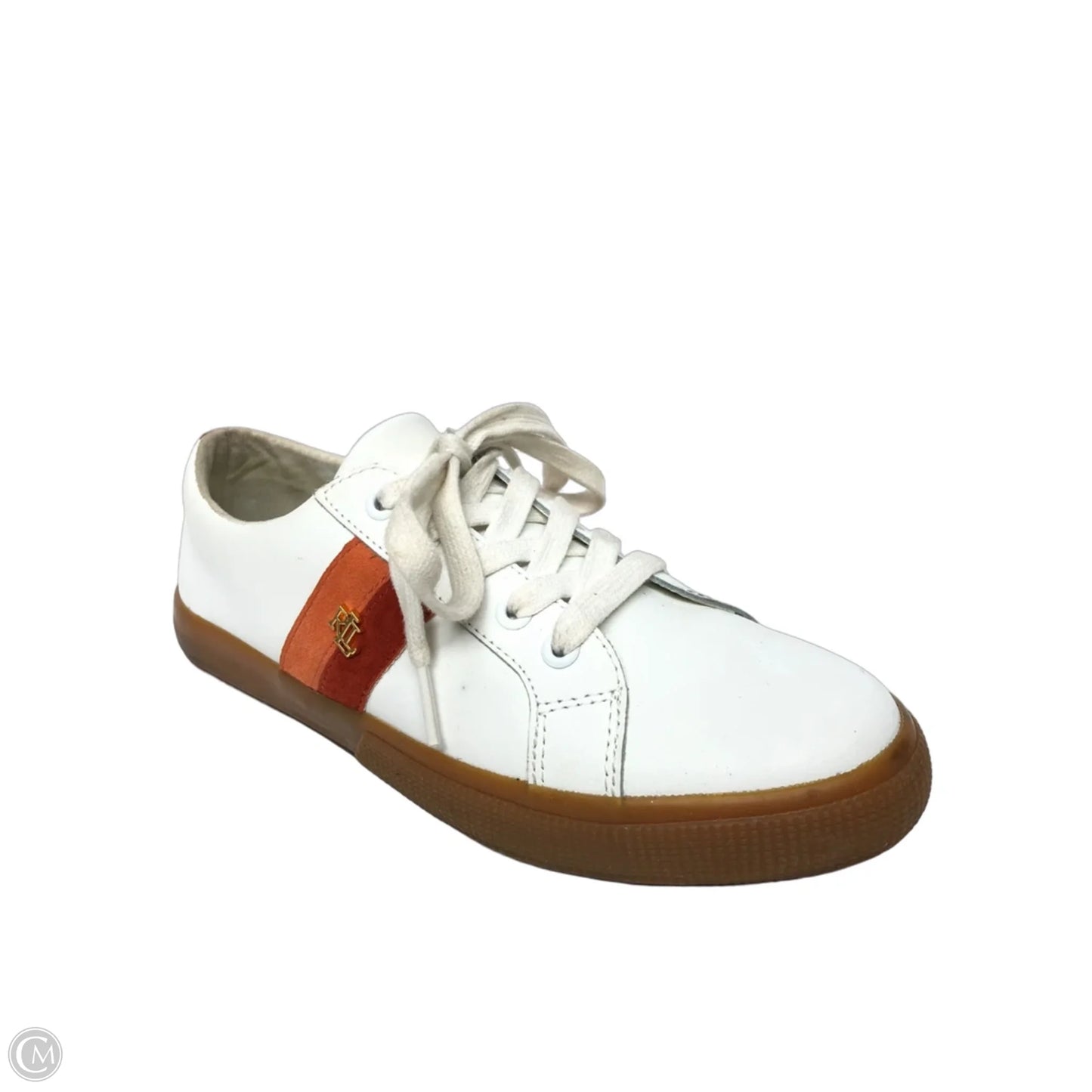 Shoes Sneakers By Lauren By Ralph Lauren In Orange & White, Size: 8