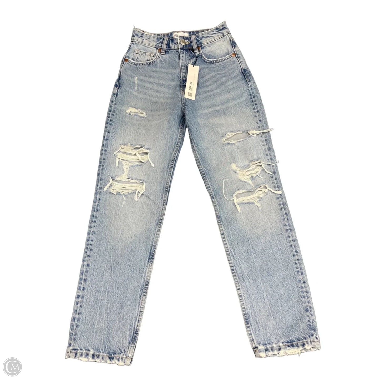 Jeans Boyfriend By Zara In Blue Denim, Size: 2