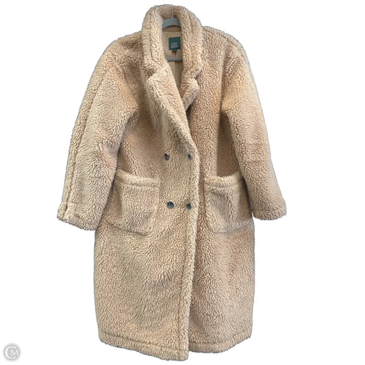 Coat Faux Fur & Sherpa By Wild Fable In Beige, Size: M