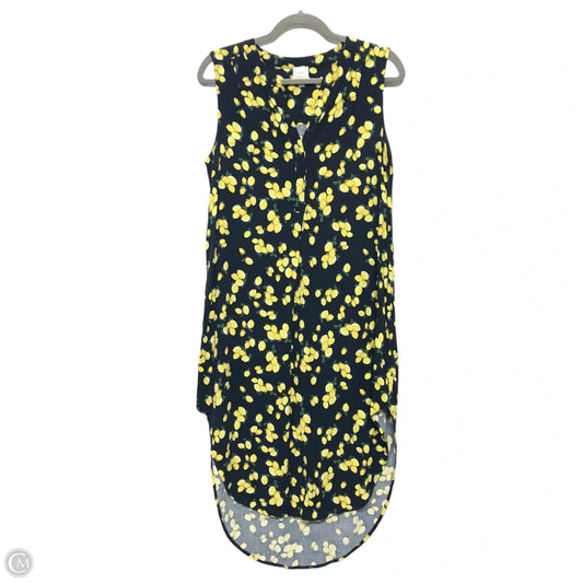 Dress Casual Midi By Cupio In Blue & Yellow, Size: L