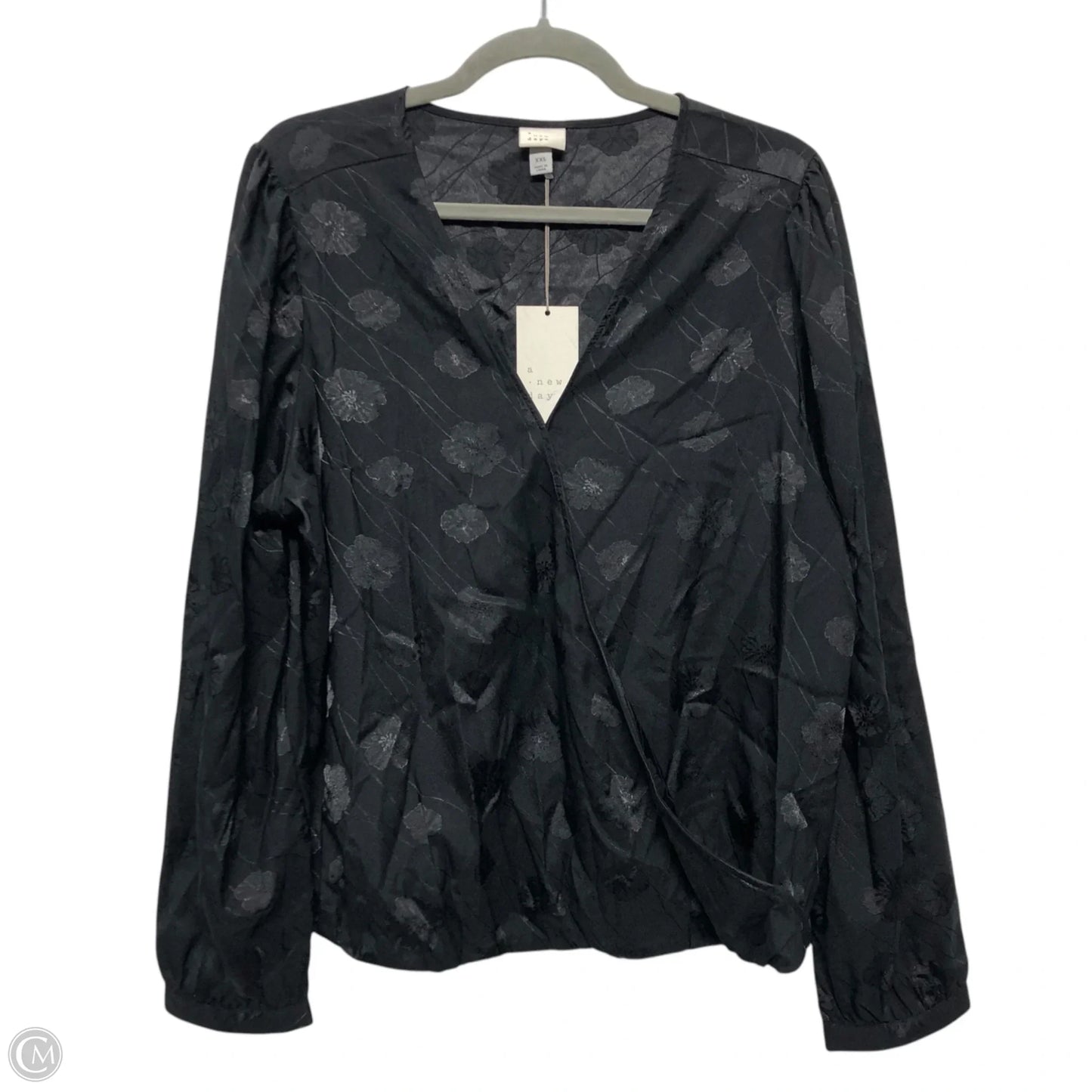 Top Long Sleeve By A New Day In Black, Size: Xxl
