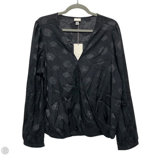 Top Long Sleeve By A New Day In Black, Size: Xxl