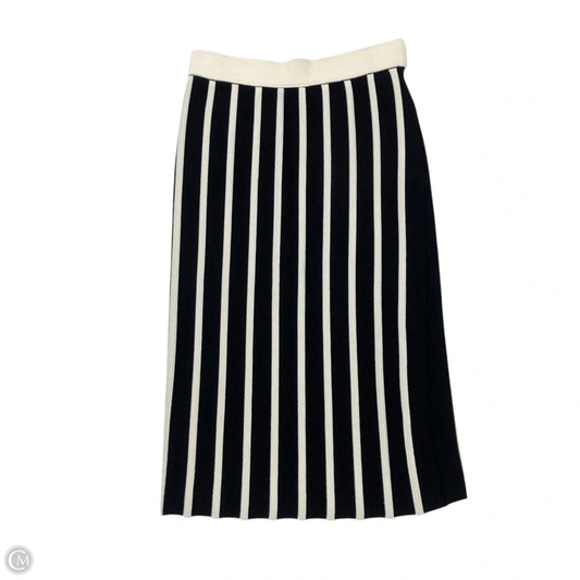 Skirt Midi By Ann Taylor In Blue & White, Size: Xs