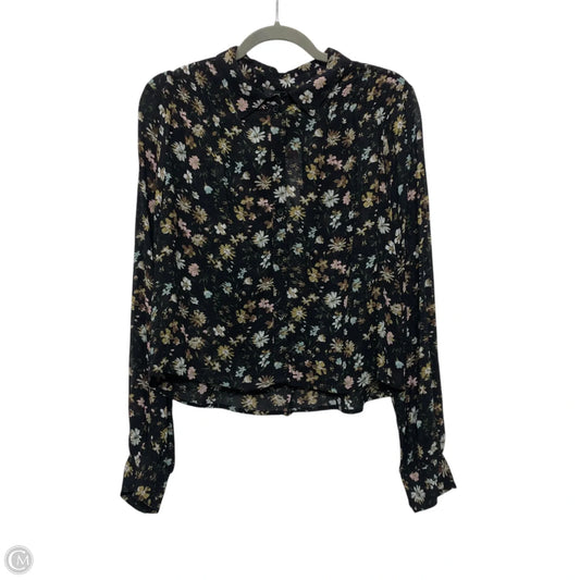 Blouse Long Sleeve By Sanctuary In Black & Cream, Size: S