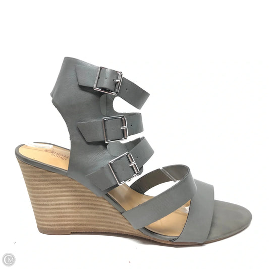 Sandals Heels Wedge By Crown Vintage In Grey, Size: 11