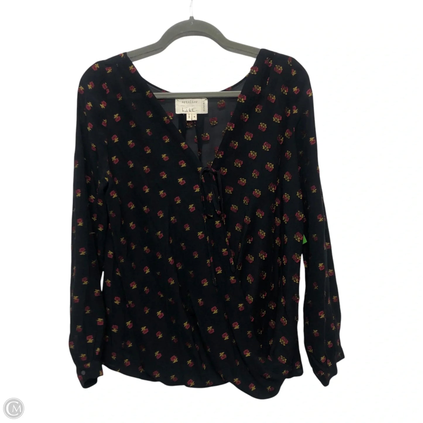 Top Long Sleeve By Nicole Miller In Black, Size: M