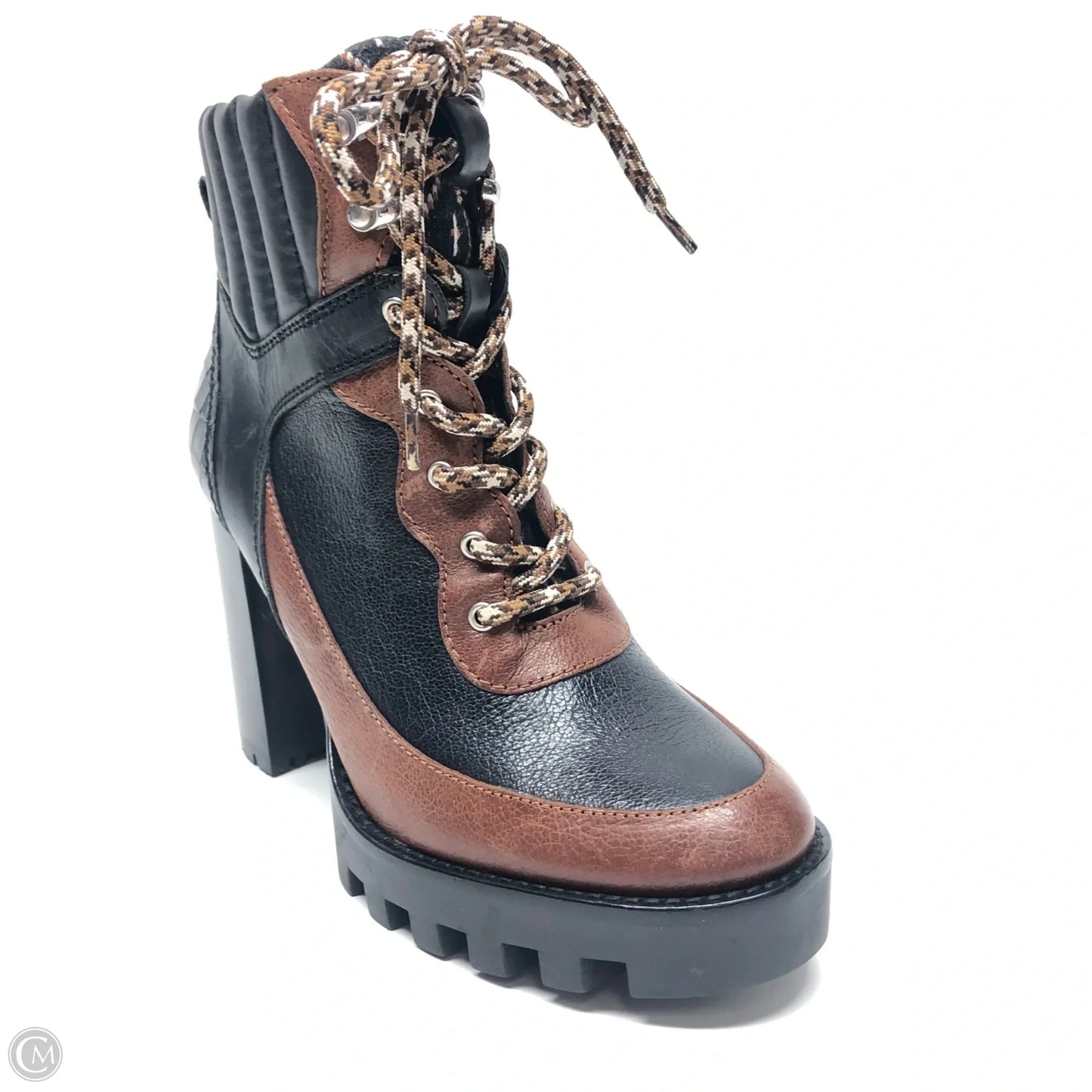 Boots Ankle Heels By Antonio Melani In Black & Brown, Size: 8