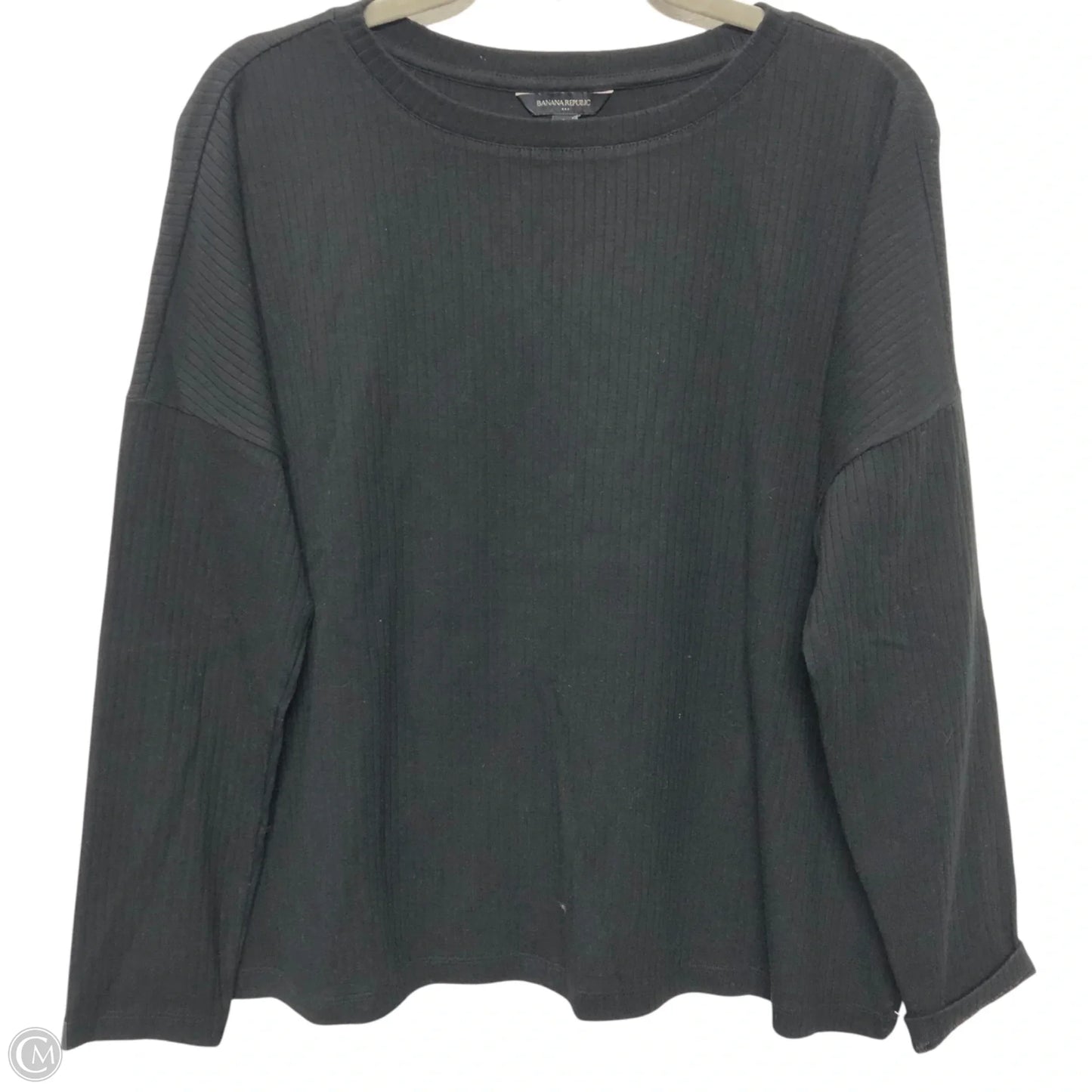 Top Long Sleeve By Banana Republic In Black, Size: S