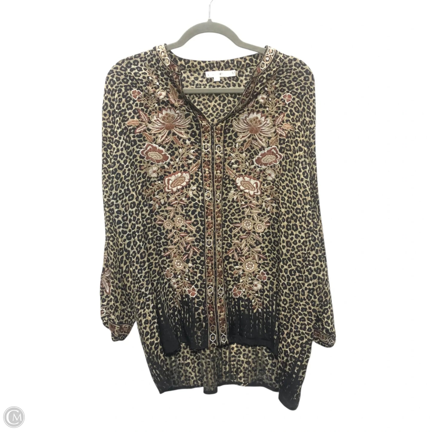 Top Long Sleeve By Cmc In Animal Print, Size: M