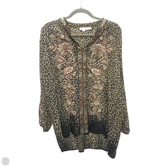 Top Long Sleeve By Cmc In Animal Print, Size: M