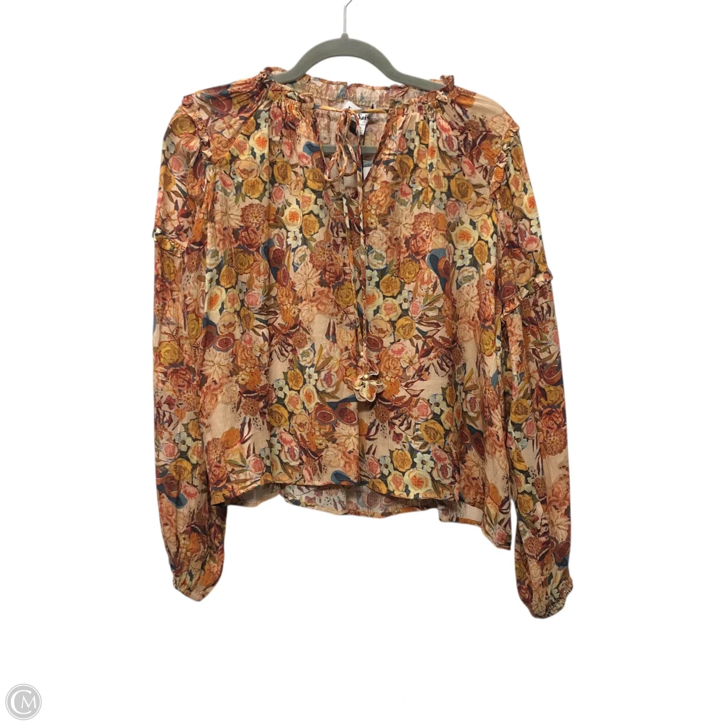 Top Long Sleeve By En Saison In Orange, Size: S