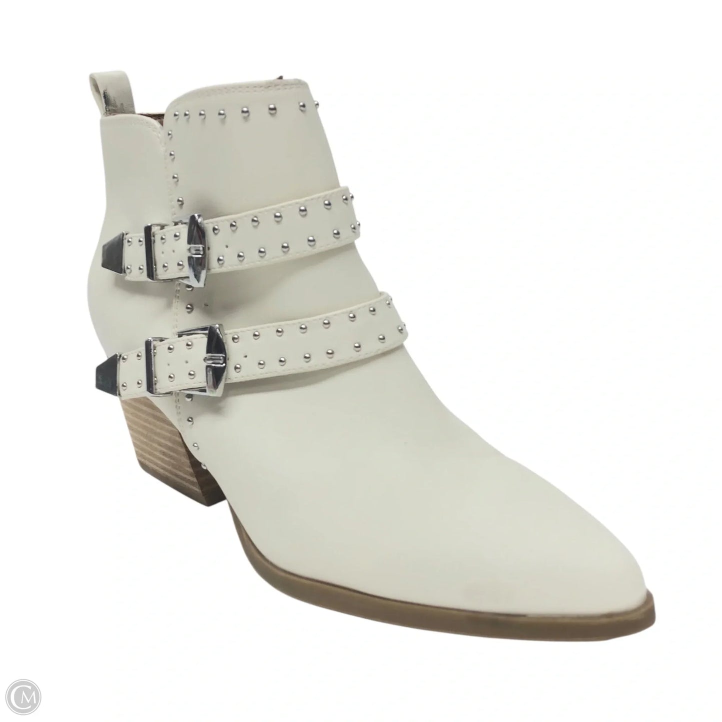 Boots Ankle Heels By Dv In Ivory, Size: 9.5
