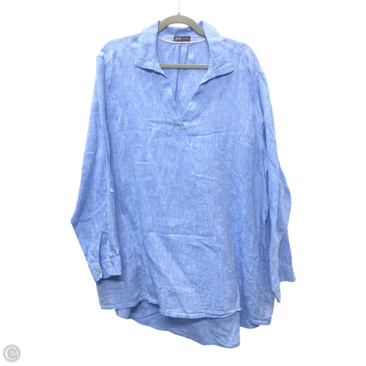 Top Long Sleeve By Jones New York In Blue, Size: Xl