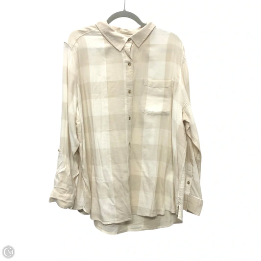 Top Long Sleeve By New Directions In Cream, Size: 1x