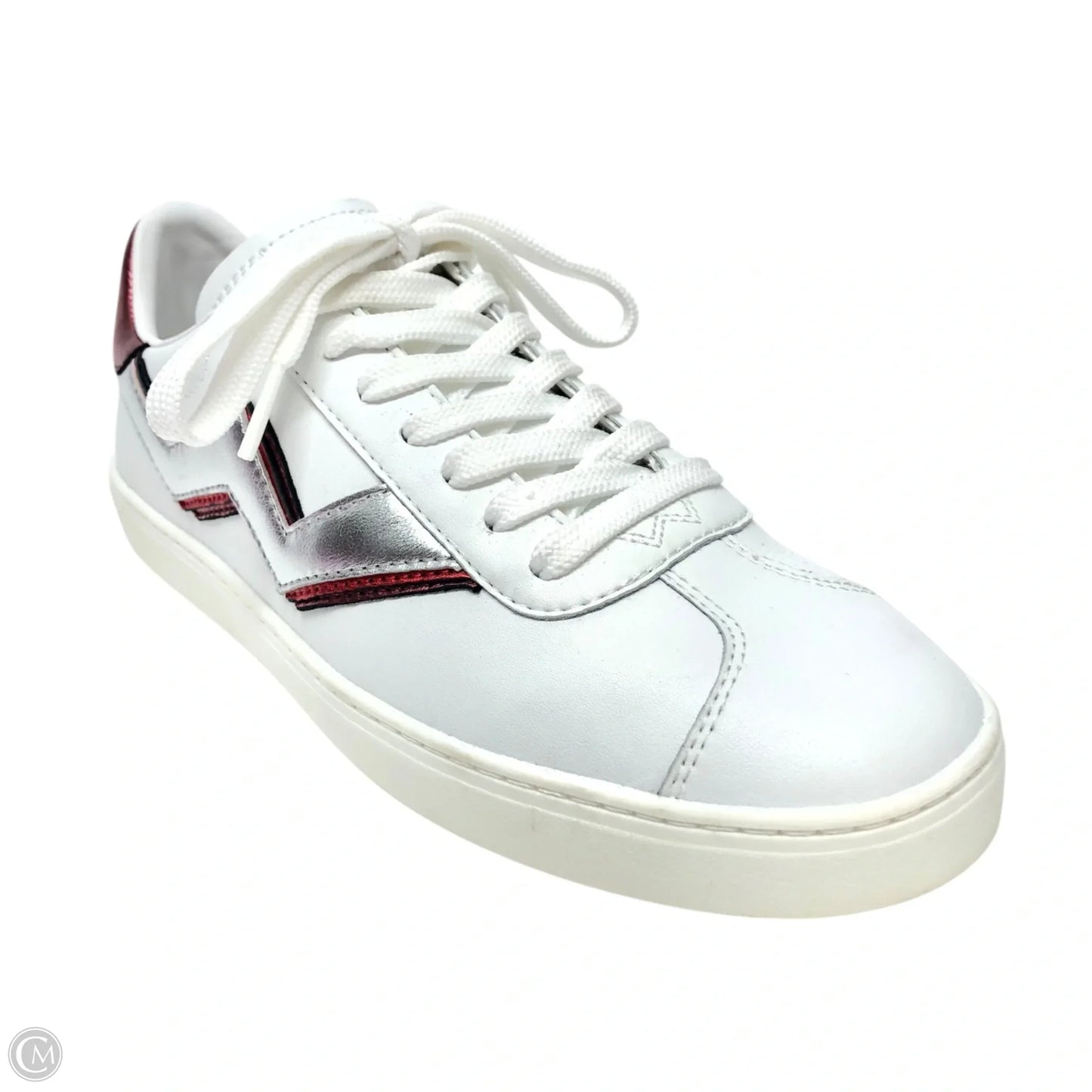Shoes Designer By Stuart Weitzman In Red & White, Size: 6.5