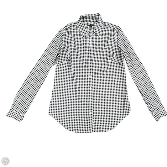 Blouse Long Sleeve By Ann Taylor In Black & White, Size: S