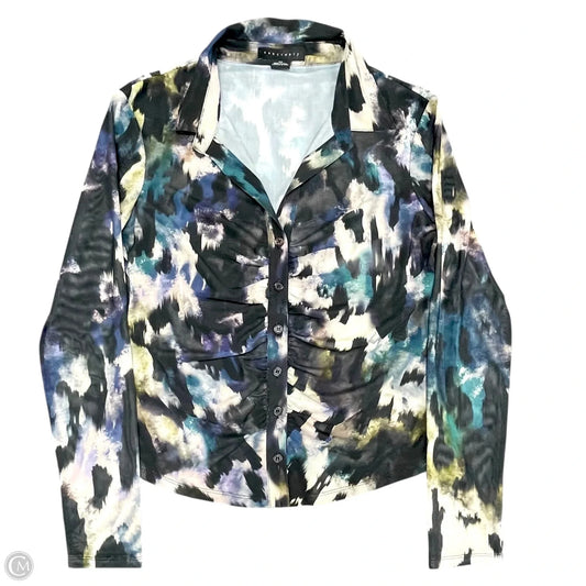 Top Long Sleeve By Sanctuary In Black & Blue, Size: S