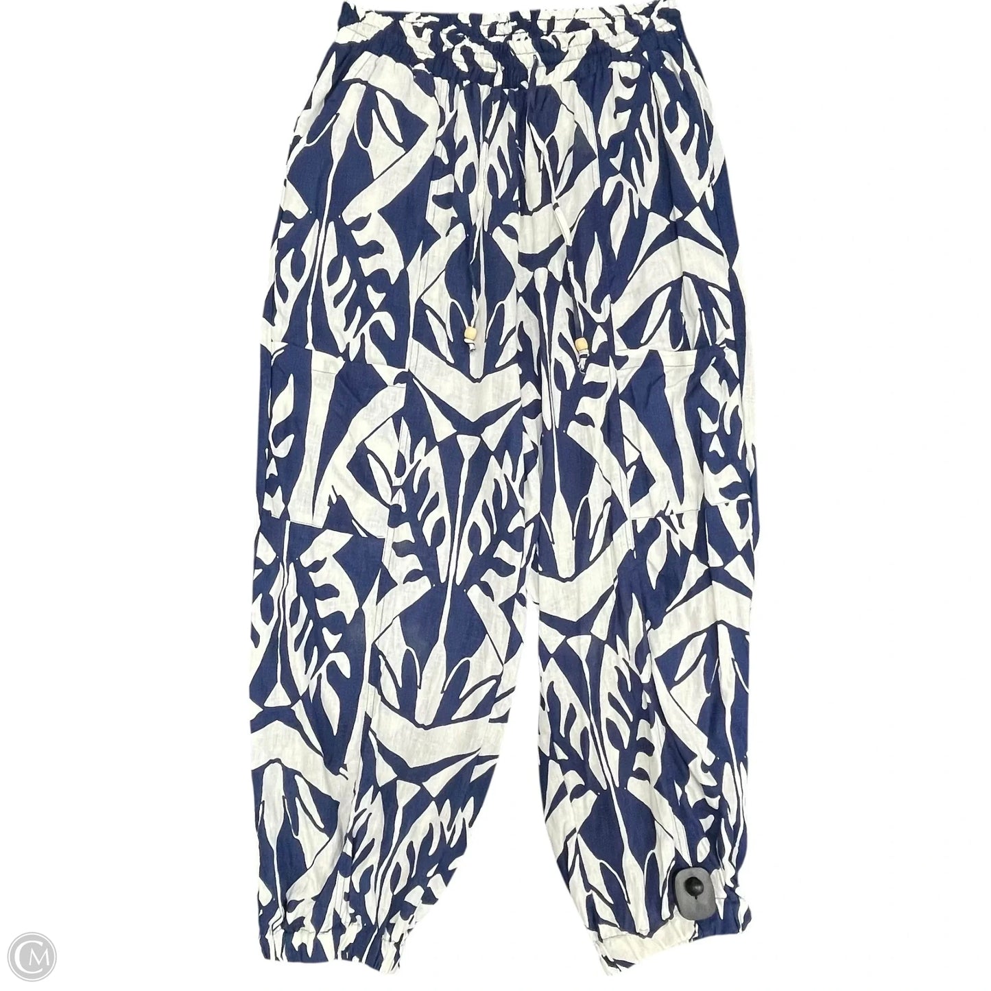 Pants Linen By Rachel Zoe In Blue & White, Size: S