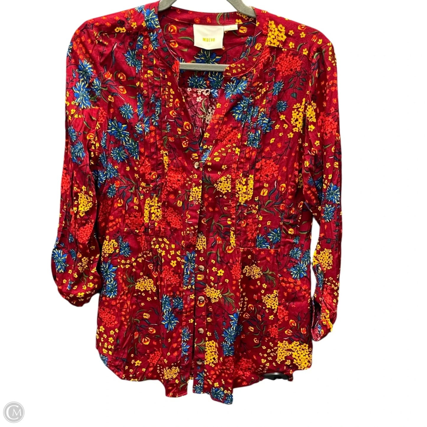 Top Long Sleeve By Maeve In Red, Size: S