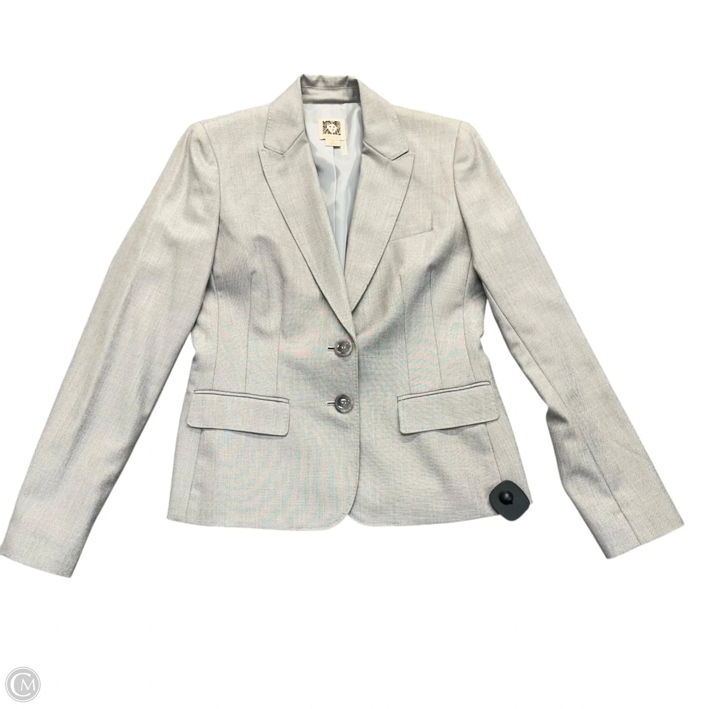 Blazer By Anne Klein In Grey, Size: 2