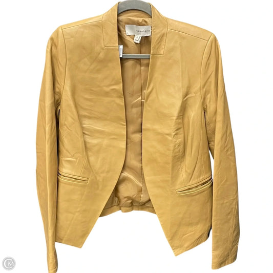 Jacket Leather By Cmc In Beige, Size: M