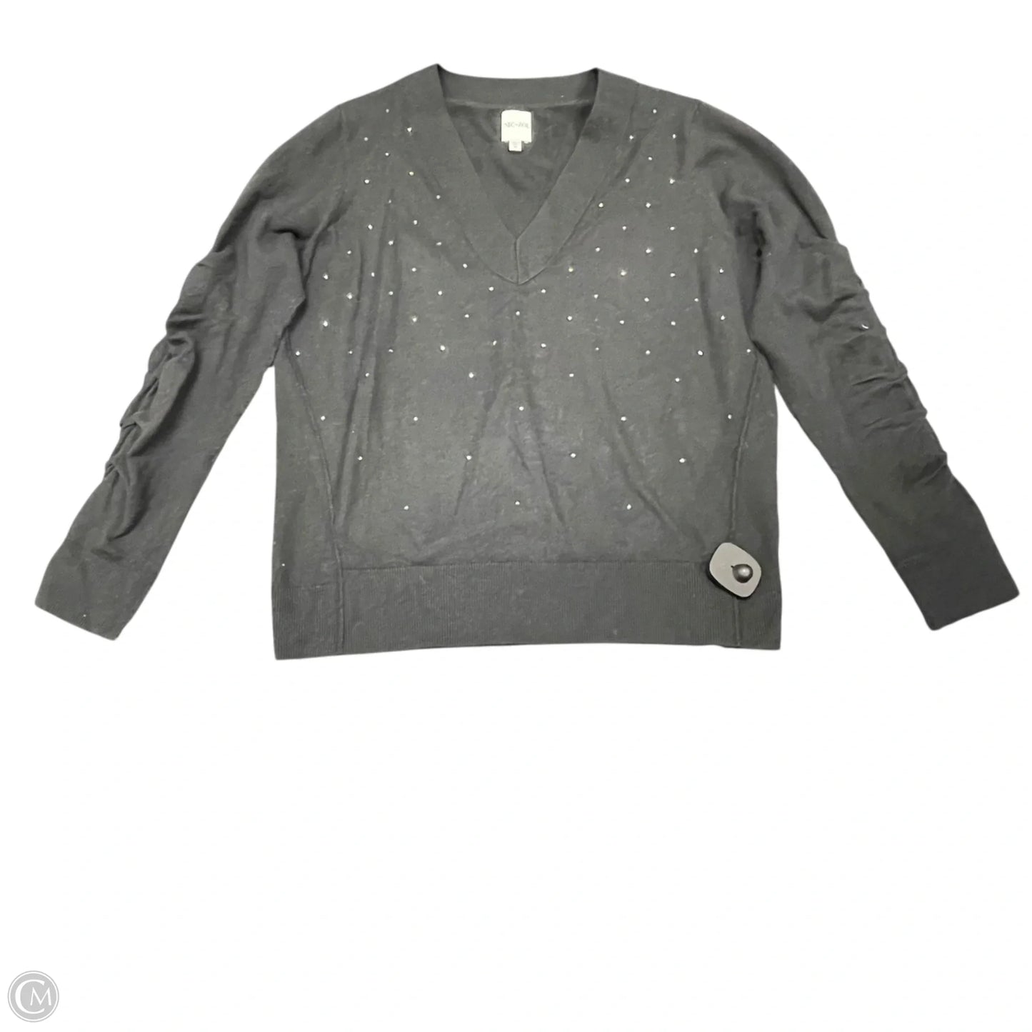 Top Long Sleeve By Nic + Zoe In Black, Size: M