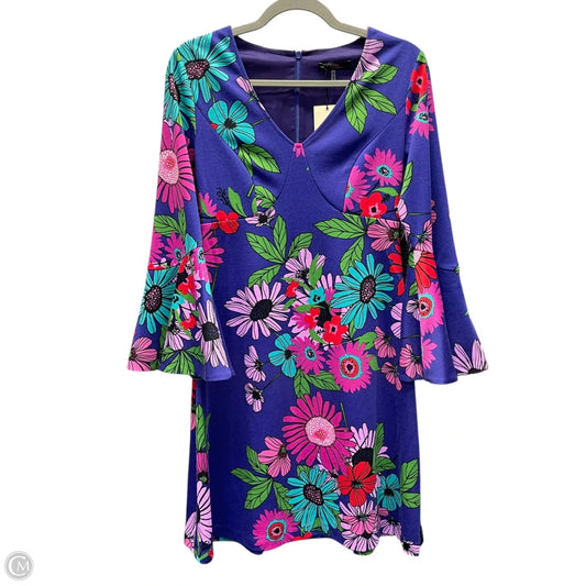 Dress Casual Short By Trina By Trina Turk In Blue & Pink, Size: 2