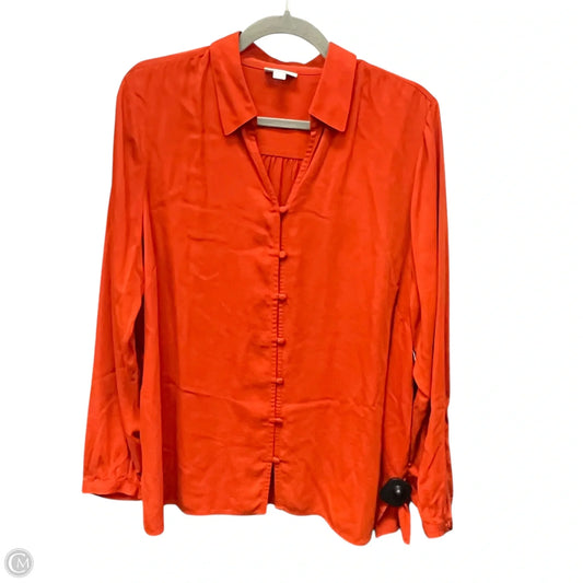 Top Long Sleeve By J. Jill In Orange, Size: L