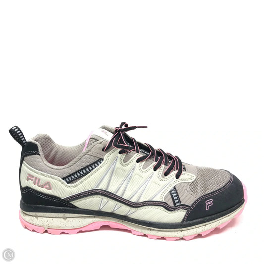 Shoes Athletic By Fila In Black & Grey, Size: 10