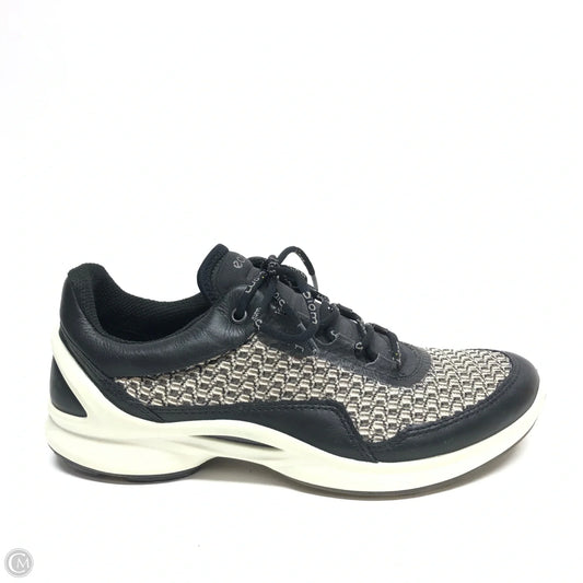 Shoes Sneakers By Ecco In Black & Cream, Size: 7